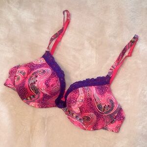 La SENZA Pink and Purple Paisley Bra